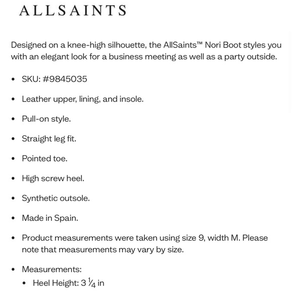 ALL SAINTS Nori boot - Picture 3 of 3